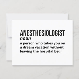 Anesthesioloog Humor Definition Briefkaart