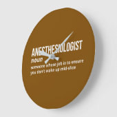 Anesthesioloog Humor Definition Wall Clock Grote Klok (Hoek)