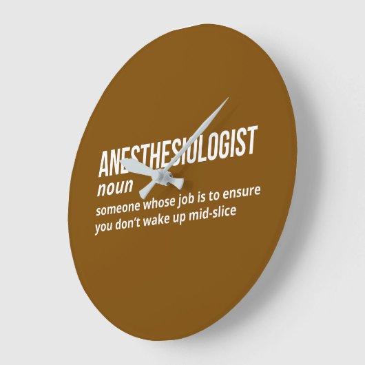 Anesthesioloog Humor Definition Wall Clock Grote Klok (Hoek)