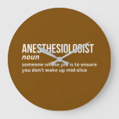Anesthesioloog Humor Definition Wall Clock Grote Klok (Voorkant)