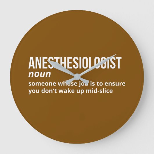 Anesthesioloog Humor Definition Wall Clock Grote Klok (Voorkant)