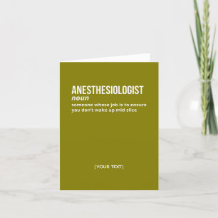 Anesthesioloog - Humorous Definition Kaart