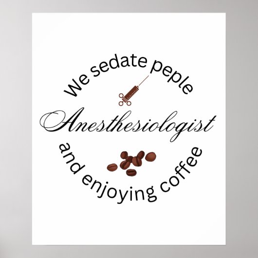 Anesthesioloog koffie liefhebber poster (Voorkant)