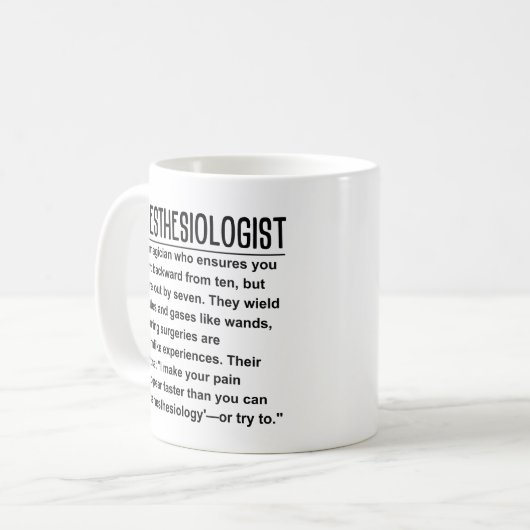 anesthesioloog koffiemok (Voorkant links)