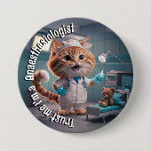 Anesthesioloog medisch doktersgeschenk ronde button 7,6 cm (Voorkant)