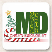 Anesthesioloog MERRY CHRISTMAS Bier Onderzetter (Voorkant)
