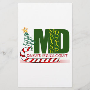 Anesthesioloog MERRY CHRISTMAS Briefpapier