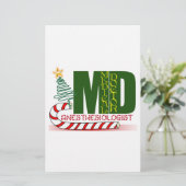 Anesthesioloog MERRY CHRISTMAS Briefpapier (Staand voorkant)