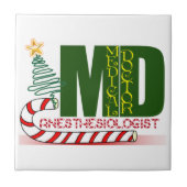 Anesthesioloog MERRY CHRISTMAS Tegeltje (Voorkant)