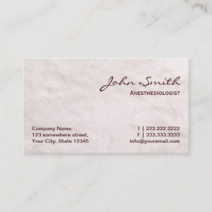 Anesthesioloog Professional Visitekaartje