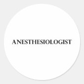 anesthesioloog ronde sticker (Voorkant)