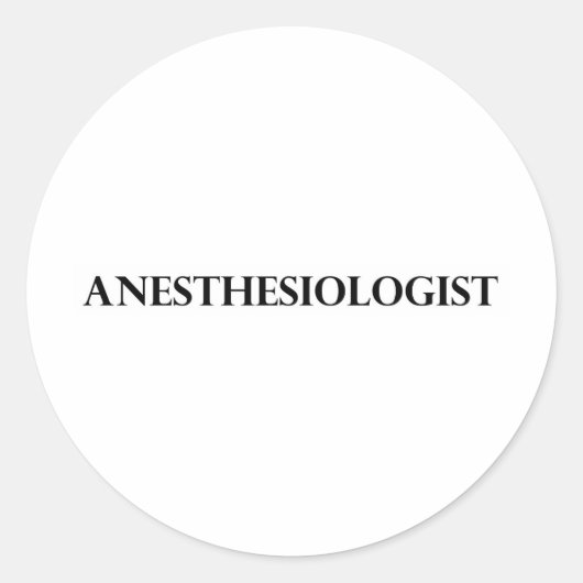 anesthesioloog ronde sticker (Voorkant)