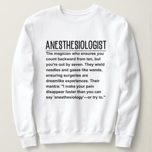 anesthesioloog trui (Design voorkant)