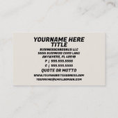 anesthesioloog visitekaartje (Achterkant)