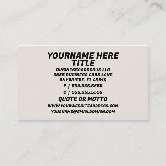 anesthesioloog visitekaartje (Achterkant)