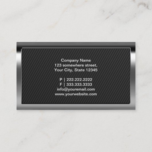 Anesthesioloog Visitekaartje koolstofvezel (Achterkant)