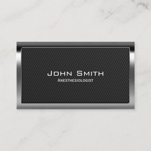 Anesthesioloog Visitekaartje koolstofvezel (Voorkant)