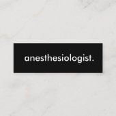 anesthesist. mini visitekaartje (Voorkant)