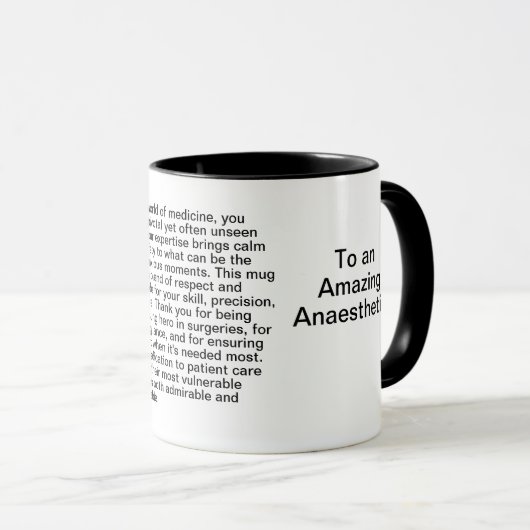Anesthesisten Bedankt Bericht Mok (Voorkant rechts)