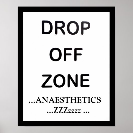 ANESTHETICA DROP UIT ZONE POSTER (Voorkant)