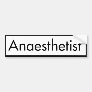 Anesthetistische Bumpersticker