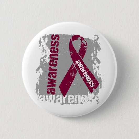 Aneurysm Awareness Grunge Ribbon Ronde Button 5,7 Cm (Voorkant)