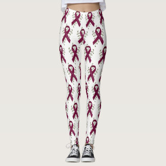 Aneurysm Awareness Ribbon Leggings