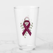 Aneurysm Awareness Ribbon Pint Glass Glas (Achterkant)