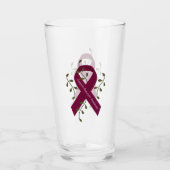 Aneurysm Awareness Ribbon Pint Glass Glas (Voorkant)
