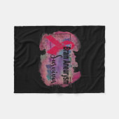 Aneurysma awareness 8 fleece deken (Voorkant (Horizontaal))