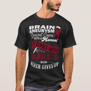 Aneurysma Awareness Bourgondië Ribbon Warrior Supp T-shirt