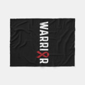 Aneurysma awareness Bourgondische lintkrijger Fleece Deken (Voorkant (Horizontaal))