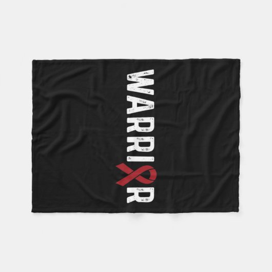 Aneurysma awareness Bourgondische lintkrijger Fleece Deken (Voorkant (Horizontaal))