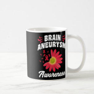 Aneurysma Awareness Flower Ribbon Support Graphic Koffiemok