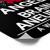 Aneurysma Awareness Gift Bourgogne lint Poster (Hoek)