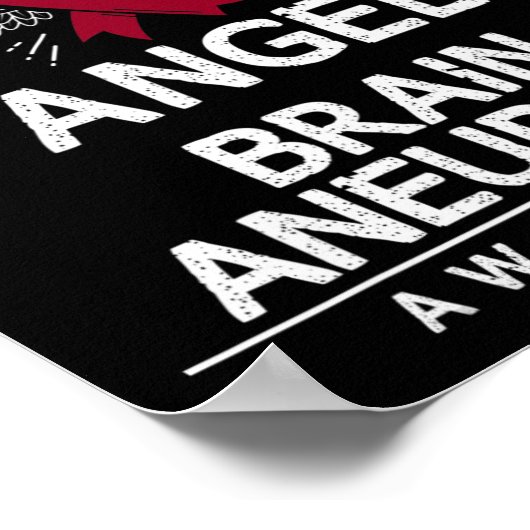 Aneurysma Awareness Gift Bourgogne lint Poster (Hoek)