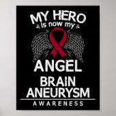 Aneurysma Awareness Gift Bourgogne lint Poster (Voorkant)