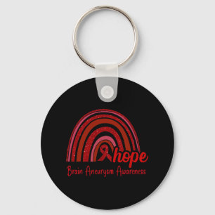 Aneurysma Awareness Hope Rainbow Sleutelhanger