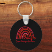Aneurysma Awareness Hope Rainbow Sleutelhanger (Voorkant)