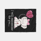 Aneurysma awareness-olifant fleece deken (Voorkant (Horizontaal))