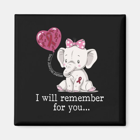 Aneurysma awareness-olifant magneet (Voorkant)