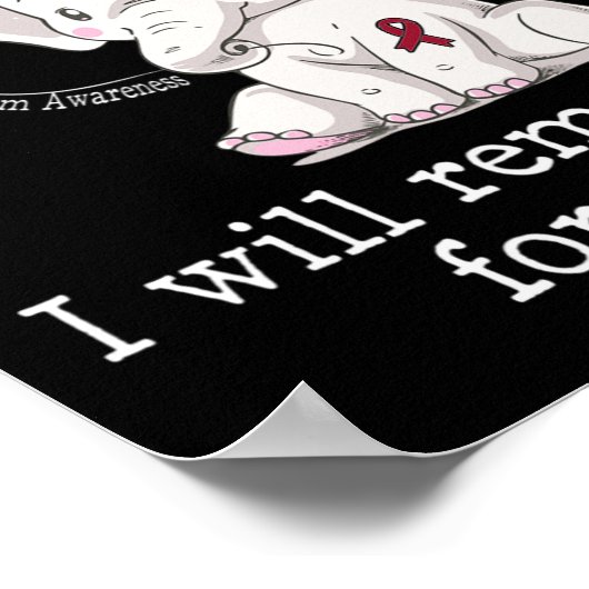 Aneurysma awareness-olifant poster (Hoek)