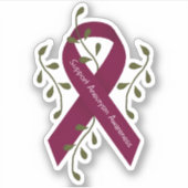 Aneurysma Awareness Ribbon Sticker (Voorkant)