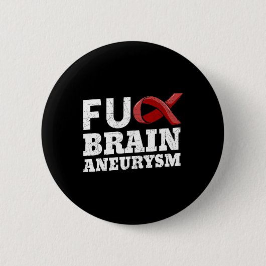 Aneurysma awareness supporter intracraniale vechte ronde button 5,7 cm (Voorkant)