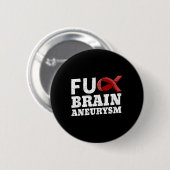 Aneurysma awareness supporter intracraniale vechte ronde button 5,7 cm (Voorkant /achterkant)
