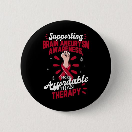 Aneurysma Awareness Therapy Surgery Support Grap Ronde Button 5,7 Cm (Voorkant)