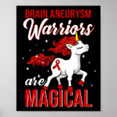 Aneurysma Awareness Warrior Fun Eenhoorn Poster (Voorkant)