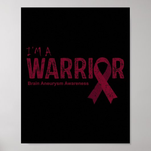 Aneurysma awareness warrior poster (Voorkant)