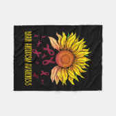 Aneurysma awareness zonnebloem fleece deken (Voorkant (Horizontaal))