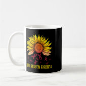 Aneurysma awareness zonnebloem koffiemok (Links)